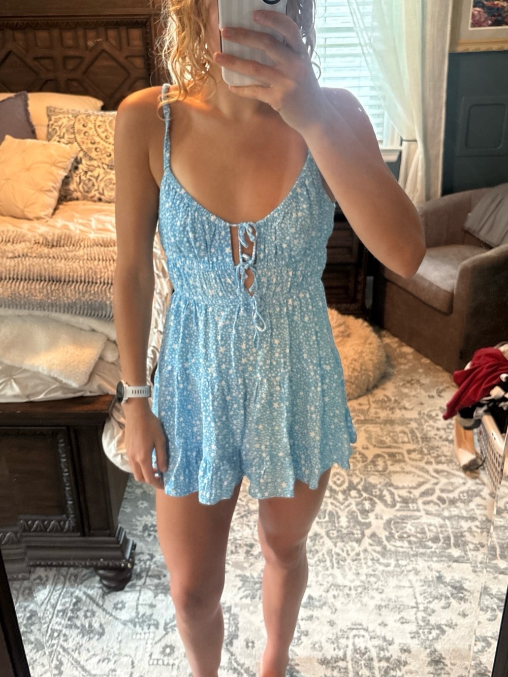 Blue Floral Summer Dress